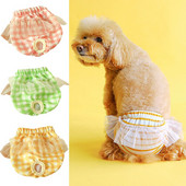 Mäkké bavlnené šortky pre psov a mačky, roztomilá potlač, oblečenie proti obťažovaniu pre malé psy, čivavy a yorkshirské menštruačné nohavice