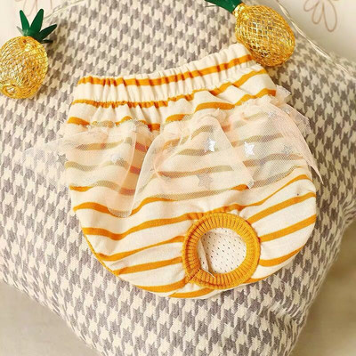 Mäkké bavlnené šortky pre psov a mačky, roztomilá potlač, oblečenie proti obťažovaniu pre malé psy, čivavy a yorkshirské menštruačné nohavice