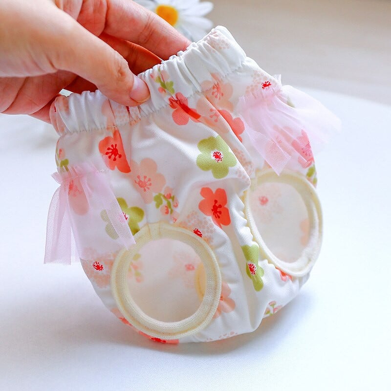 Mäkké bavlnené šortky pre psov a mačky, roztomilá potlač, oblečenie proti obťažovaniu pre malé psy, čivavy a yorkshirské menštruačné nohavice