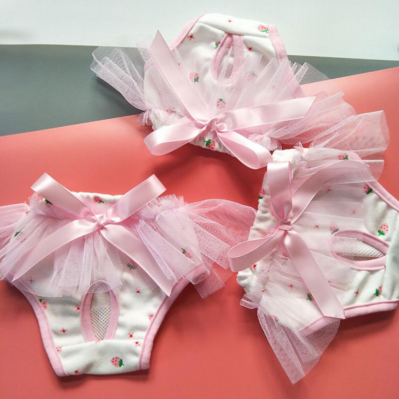 Άνετο κοντό παντελόνι για κατοικίδια Σορτς εμμηνόρροιας Πάνα για σκύλους Διακόσμηση με φιόγκο με κόμπους καλής ελαστικότητας Puppy σορτς Παντελόνι υγιεινής