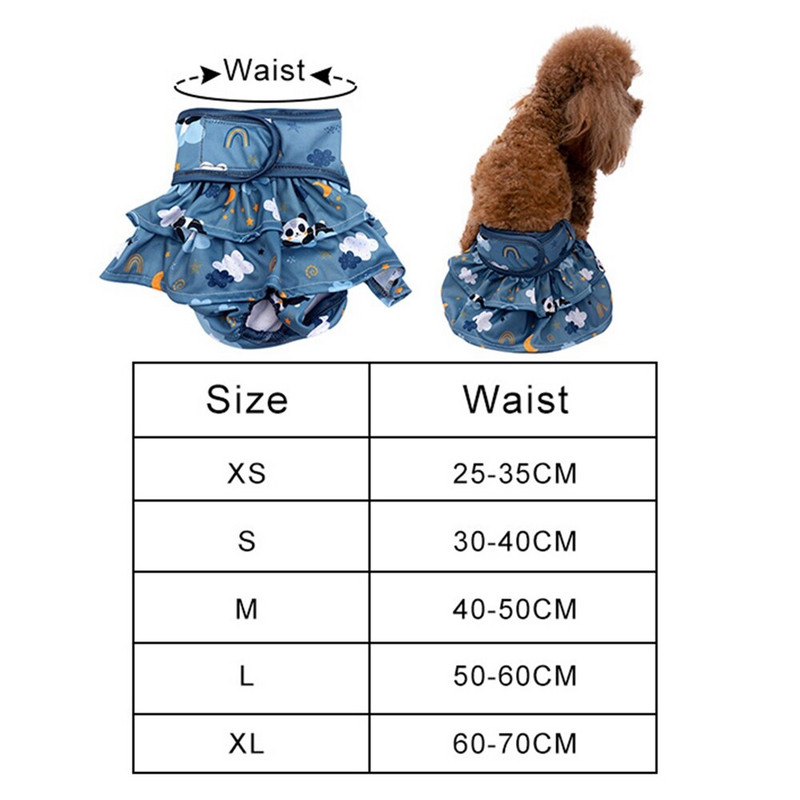 Cute Puppy Dog Πάνες Φόρεμα Εσώρουχα Πάνα Θηλυκό σκύλος γάτα Υγιεινές κιλότες Φυσιολογικό σορτς παντελόνι για μικρομεσαίους σκύλους