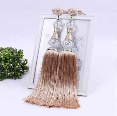 Пластмасови кристални мъниста пискюли декорация на завеси съхранение висяща топка модни домашни текстилни аксесоари въже за вратовръзка