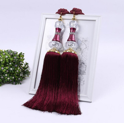 Пластмасови кристални мъниста пискюли декорация на завеси съхранение висяща топка модни домашни текстилни аксесоари въже за вратовръзка