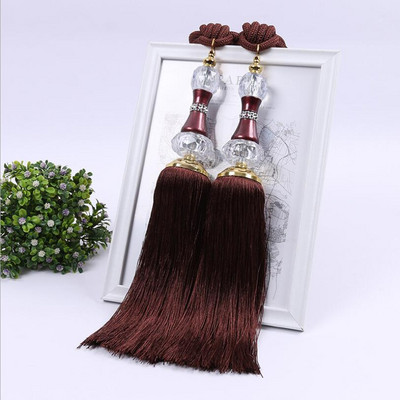 Пластмасови кристални мъниста пискюли декорация на завеси съхранение висяща топка модни домашни текстилни аксесоари въже за вратовръзка