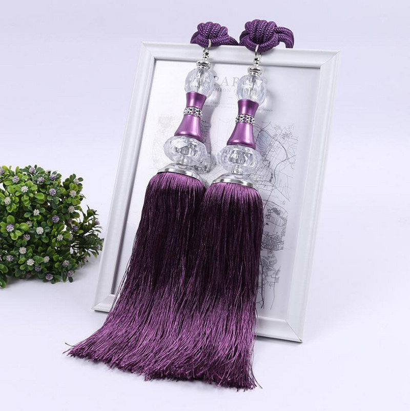 Пластмасови кристални мъниста пискюли декорация на завеси съхранение висяща топка модни домашни текстилни аксесоари въже за вратовръзка