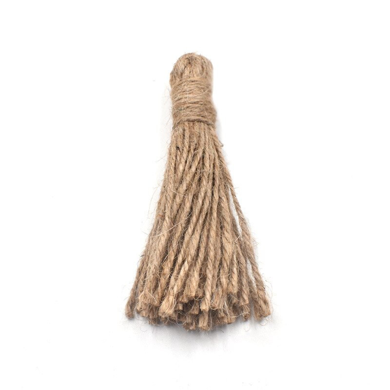 Strapce z juty 12 cm, ozdobná šnúrka v štýle prírodnej juty, na rodinnú výzdobu hotela, svadobnú hostinu...