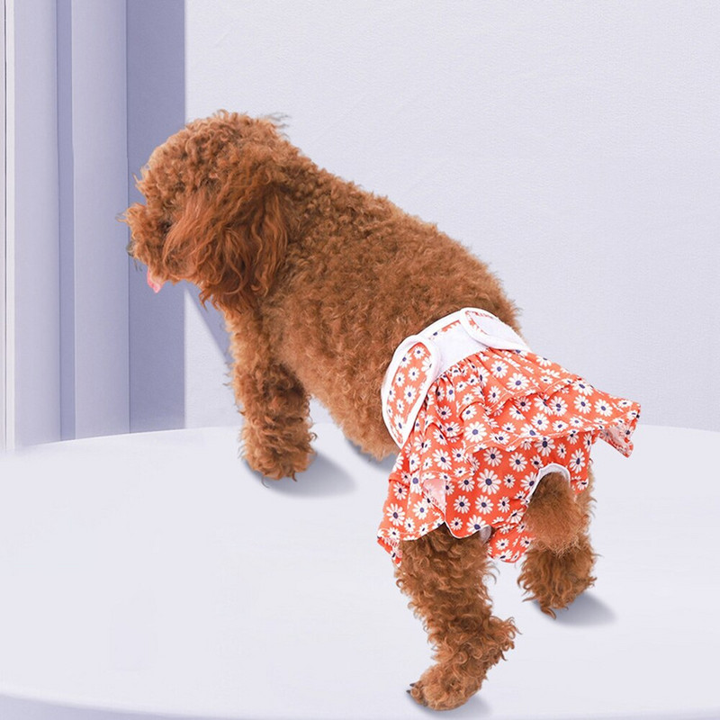 Перящи се пелени за женски кучета Абсорбиращи кучешки бикини за многократна употреба за женски разгонени кучета Абсорбиращи пелени за кучета или възбудимо уриниране