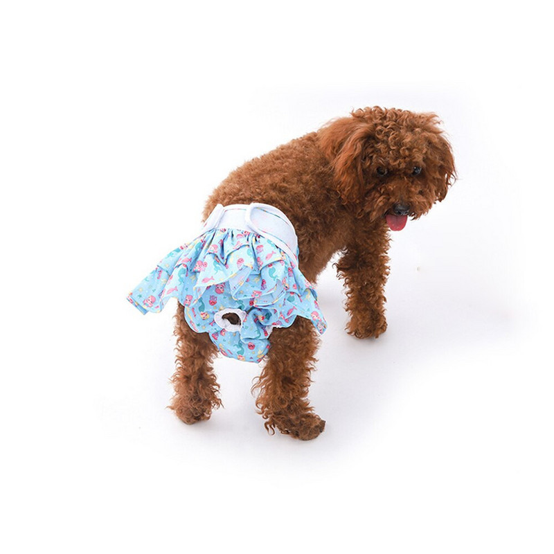 Перящи се пелени за женски кучета Абсорбиращи кучешки бикини за многократна употреба за женски разгонени кучета Абсорбиращи пелени за кучета или възбудимо уриниране