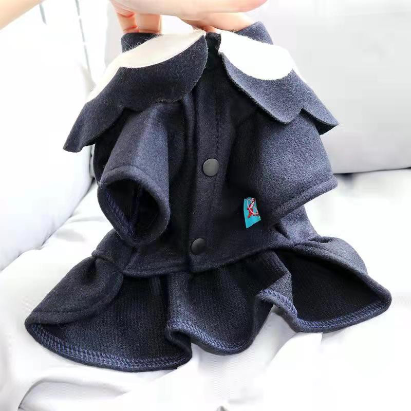 Rudens žiemos naminis šuo trumpas sijonas šiltas mados katės šuo Vilnonio audinio sijonas princesė mažiems šunims šuniukas Apranga