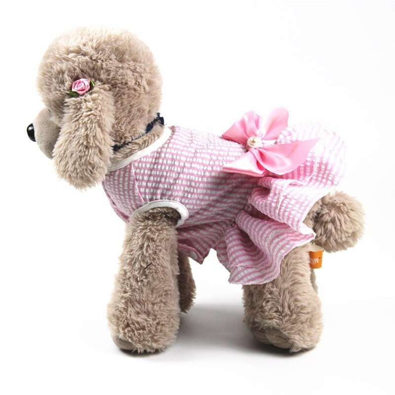 Suknelė šuniukui naminiams gyvūnėliams Sijonas pavasaris vasara mergaičių drabužiai šuniui Madingi lankeliai Mieli naminių gyvūnėlių aksesuarai Čihuahua Yorkie Roupa drabužiai šuniukui