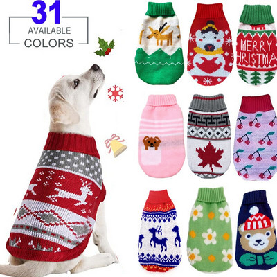 Dog Winter Clothes Sweater Pet Clothes Christmas Deer Clothing Chihuahua Puppy Pet Sweater Yorkshire Halloween Dog Sweater