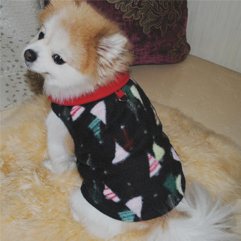 Ζεστό Fleece Ρούχα για σκύλους για φθινόπωρο Χειμερινό Παχύ γιλέκο Μπλουζάκι για σκύλους Μικρά μεσαία μπλουζάκια Κοστούμια καρό μπουφάν με δαχτυλίδι πρόσφυσης