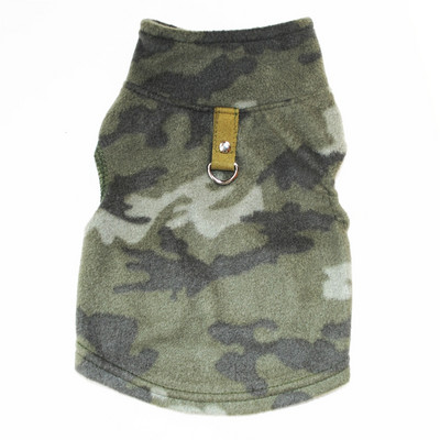 Топли поларени дрехи за домашни кучета Есен Зима Удебелена жилетка Палто Малки средни кучета Тениска Костюм Карирано яке с пръстен за сцепление