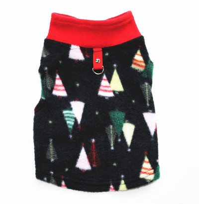 Топли поларени дрехи за домашни кучета Есен Зима Удебелена жилетка Палто Малки средни кучета Тениска Костюм Карирано яке с пръстен за сцепление