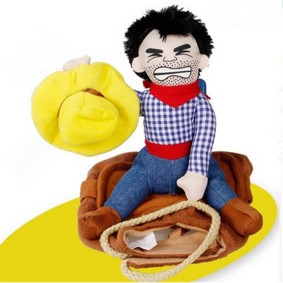 Vtipné jazdecké oblečenie pre domáce zvieratá, kovbojské jazdecké oblečenie pre psov, šteniatko, čivava, plyšový kovbojský rytier, roztomilý cosplay kostým pre domáce zvieratá, najnovšie