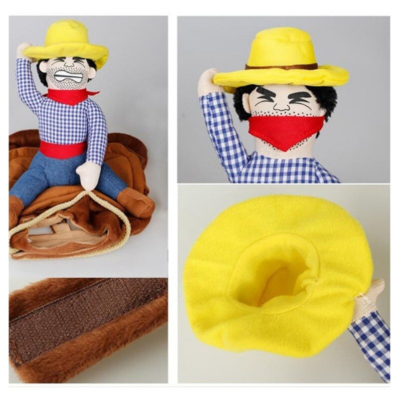 Vtipné jazdecké oblečenie pre domáce zvieratá, kovbojské jazdecké oblečenie pre psov, šteniatko, čivava, plyšový kovbojský rytier, roztomilý cosplay kostým pre domáce zvieratá, najnovšie