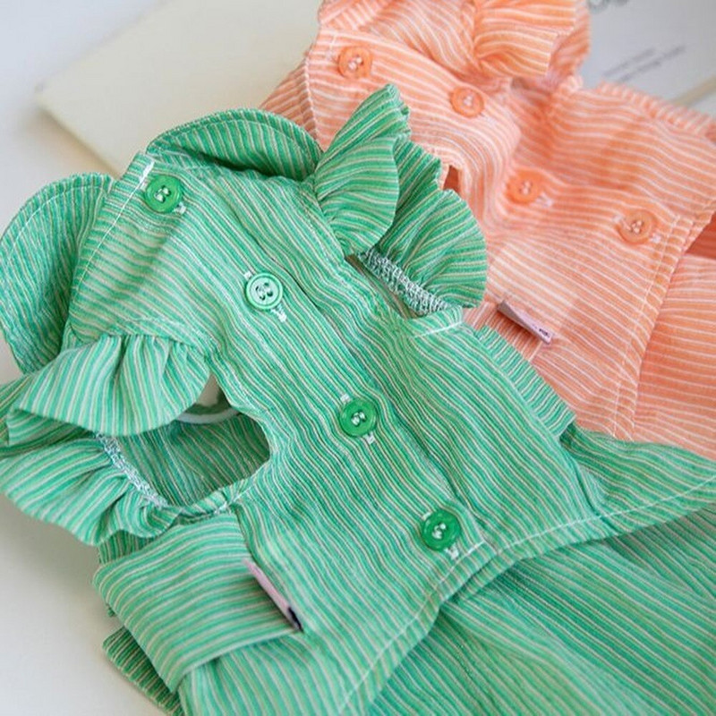 Ανοιξιάτικο/Καλοκαίρι πουκάμισο με γραβάτα με φιόγκο Χαριτωμένο φόρεμα για σκύλους Ρούχα για κατοικίδια Teddy γάτα Ρούχα για κατοικίδια Ρούχα για σκύλους Φόρεμα για σκύλους Preppy στυλ Φούστα Chihuahua