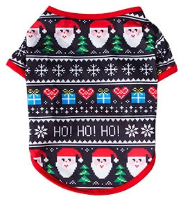 Koera jõuluriided Vest Lemmiklooma särk Lemmikloomade riiete jaoks Väikese kassi kutsika riietus Kassipoja uusaasta kostüüm Chihuahua Teddy Yorkshire