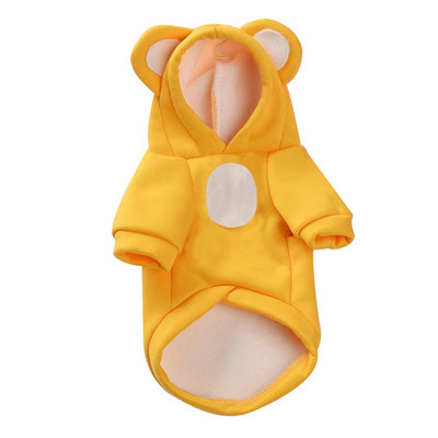 Šunų katės žieminiai šilti drabužiai Mieli pliušiniai paltai, gobtuvai Naminių gyvūnėlių kostiumų striukė šuniukui Prancūzų buldogo čihuahua mažo šuns drabužiai