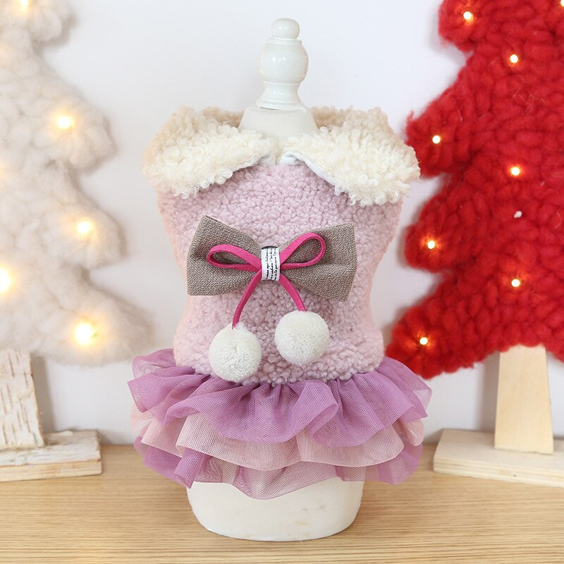 Luksuslik fliisist koeraseelik talvine soe kutsikamantel Mugav kodurõivaste kodurõivaste festivali peokostüüm väikesele lemmikloomakoerale