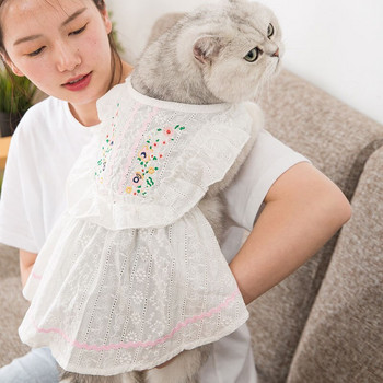 Φορέματα Little Daisy Princess Dog Χαριτωμένα βαμβακερά ρούχα για κουτάβια για μικρά σκυλιά Λεπτές αναπνέουσες φούστες για σκύλους Floral κοστούμι για γάτα