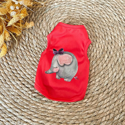 Šunų rūbai mažiems šunims Mieli marginti vasariniai augintiniai marškinėliai šuniukas šuniukas, katės liemenė, medvilniniai marškinėliai, mopso drabužiai, kostiumai