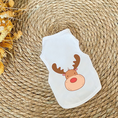 Šunų rūbai mažiems šunims Mieli marginti vasariniai augintiniai marškinėliai šuniukas šuniukas, katės liemenė, medvilniniai marškinėliai, mopso drabužiai, kostiumai