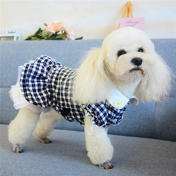 Котешки облекла и аксесоари Модна пола със сладък принт за домашни любимци Дишаща лятна удобна риза за куче Сладко кучешко облекло за лятото