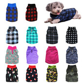 Ζεστό Fleece Ρούχα για σκύλους για φθινόπωρο Χειμερινό Παχύ γιλέκο Μπλουζάκι για σκύλους Μικρά μεσαία μπλουζάκια Κοστούμια καρό μπουφάν με δαχτυλίδι πρόσφυσης
