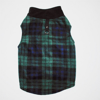 Ζεστό Fleece Ρούχα για σκύλους για φθινόπωρο Χειμερινό Παχύ γιλέκο Μπλουζάκι για σκύλους Μικρά μεσαία μπλουζάκια Κοστούμια καρό μπουφάν με δαχτυλίδι πρόσφυσης