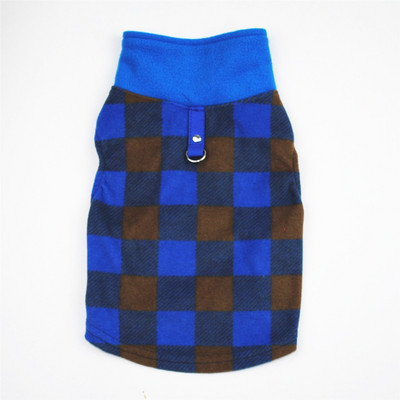Ζεστό Fleece Ρούχα για σκύλους για φθινόπωρο Χειμερινό Παχύ γιλέκο Μπλουζάκι για σκύλους Μικρά μεσαία μπλουζάκια Κοστούμια καρό μπουφάν με δαχτυλίδι πρόσφυσης