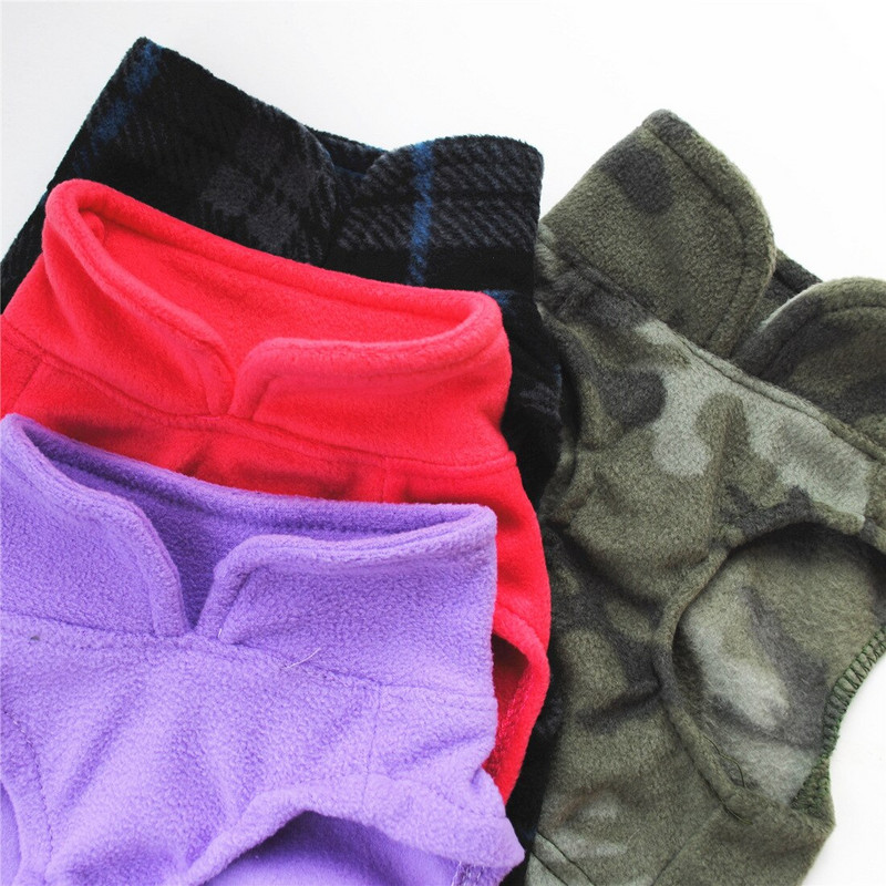 Ζεστό Fleece Ρούχα για σκύλους για φθινόπωρο Χειμερινό Παχύ γιλέκο Μπλουζάκι για σκύλους Μικρά μεσαία μπλουζάκια Κοστούμια καρό μπουφάν με δαχτυλίδι πρόσφυσης