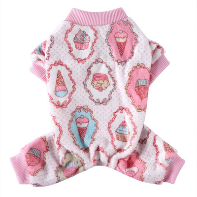 Koerte pidžaamad Talvised koerariided Prindi Soe Jumpsuits Mantel väikestele Koertele Kutsikas Koer Kass Chihuahua Pommeri riided Jumpsuits