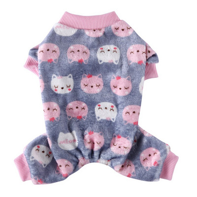 Koerte pidžaamad Talvised koerariided Prindi Soe Jumpsuits Mantel väikestele Koertele Kutsikas Koer Kass Chihuahua Pommeri riided Jumpsuits