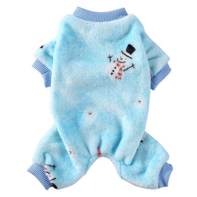 Koerte pidžaamad Talvised koerariided Prindi Soe Jumpsuits Mantel väikestele Koertele Kutsikas Koer Kass Chihuahua Pommeri riided Jumpsuits