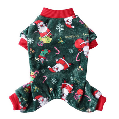 Koerte pidžaamad Talvised koerariided Prindi Soe Jumpsuits Mantel väikestele Koertele Kutsikas Koer Kass Chihuahua Pommeri riided Jumpsuits