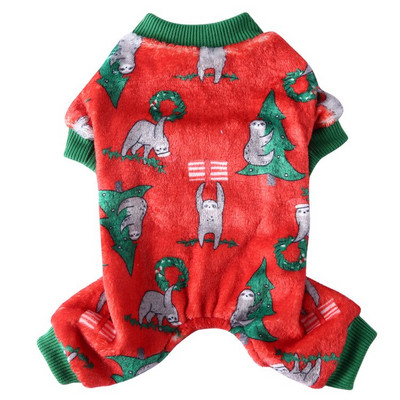Koerte pidžaamad Talvised koerariided Prindi Soe Jumpsuits Mantel väikestele Koertele Kutsikas Koer Kass Chihuahua Pommeri riided Jumpsuits