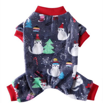 Koerte pidžaamad Talvised koerariided Prindi Soe Jumpsuits Mantel väikestele Koertele Kutsikas Koer Kass Chihuahua Pommeri riided Jumpsuits