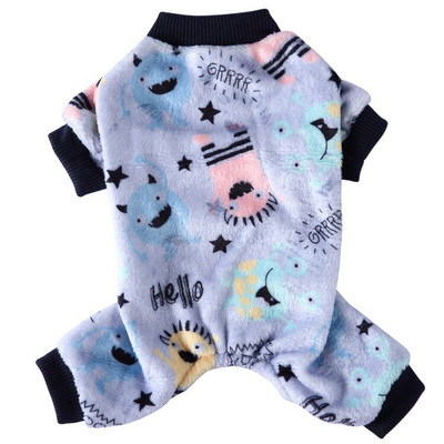 Koerte pidžaamad Talvised koerariided Prindi Soe Jumpsuits Mantel väikestele Koertele Kutsikas Koer Kass Chihuahua Pommeri riided Jumpsuits