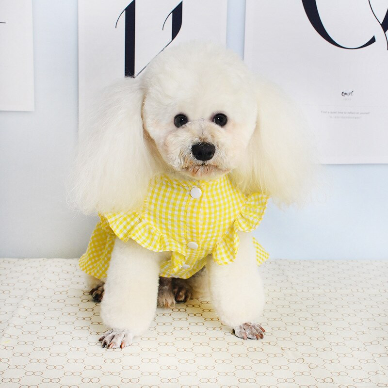 Letné šaty pre domáce zvieratá s kvetinovým vzorom a roztomilými princeznovskými šatami pre narodeniny a párty, oblečenie pre malé a stredné psy, oblečenie pre šteniatka...