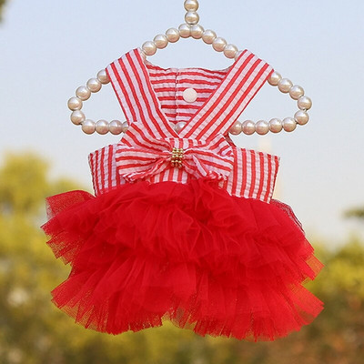 Пролет и лято Сладко домашно куче Теди Бишон Померанско куче Котка Раирани тиранти Мрежеста пола Рокля за малко куче