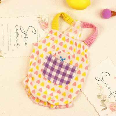 Rochii de vară pentru animale de companie pentru câini de talie mică, cu imprimeu în carouri cu cireșe, haine pentru cățeluși, fustă drăguță, costum prințesă, rochie, îmbrăcăminte pomeranian Yorkshire