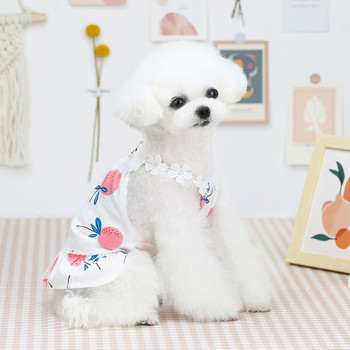 Summer Print Φόρεμα για σκύλους για Ρούχα Ρούχα Puppy Dog Ζαρτιέρες Τσιουάουα T-shirt Ρούχα για κατοικίδια Μικρό γιλέκο Γιορκσάιρ για σκύλους