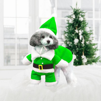 Pet Cosplay Ρούχα Σκύλος Στολή Άγιου Βασίλη Κουτάβι Χριστουγεννιάτικη στολή πάρτι Πρωτοχρονιάτικη Στολή Άγιου Βασίλη για κατοικίδιο