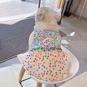 Šuns Princesės Drabužiai Mieli Korėjos Meškiuko Spaudiniai Naminio šuns Suknelė Prancūzų Buldogo Sijonas Kawaii Šuniuko Drabužiai Mergaitės Kostiumas Pet Mopso Apranga