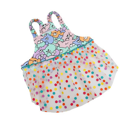 Šuns Princesės Drabužiai Mieli Korėjos Meškiuko Spaudiniai Naminio šuns Suknelė Prancūzų Buldogo Sijonas Kawaii Šuniuko Drabužiai Mergaitės Kostiumas Pet Mopso Apranga