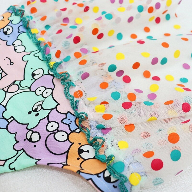 Šuns Princesės Drabužiai Mieli Korėjos Meškiuko Spaudiniai Naminio šuns Suknelė Prancūzų Buldogo Sijonas Kawaii Šuniuko Drabužiai Mergaitės Kostiumas Pet Mopso Apranga