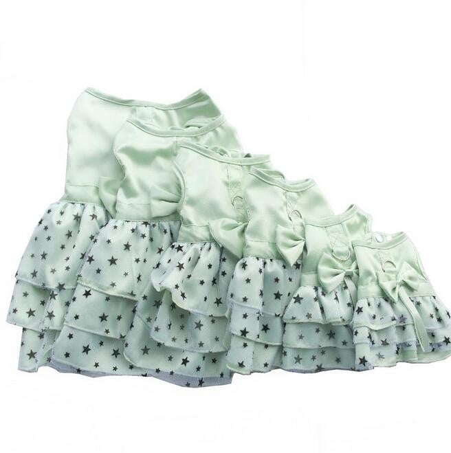 Jarné letné postroje pre psov, šaty, princeznovské šaty, oblečenie pre psy, mačky, šteniatka, sukne, 5 farieb, XXS - XL