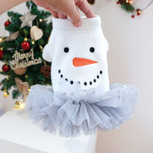 Χριστουγεννιάτικο φόρεμα για σκύλους 2022 Νέο φόρεμα για κατοικίδια Χριστουγεννιάτικο φόρεμα για σκύλους φθινόπωρο και χειμώνα Χριστούγεννα Πρωτοχρονιά Ζεστό φόρεμα για σκύλους Χριστουγεννιάτικο φόρεμα χιονάνθρωπος κουτάβι