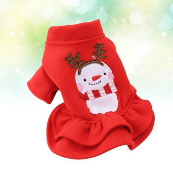 Χριστουγεννιάτικα ρούχα για σκύλους Petpuppy Φόρεμα για σκύλους Στολή Xmascloth Φούστα Κοστούμια πουλόβερ Ρούχα για πάρτι Santa Extra πουλόβερ στολή